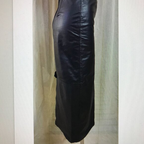 Limited Express Black Leather midi pencil skirt, 5 Small - Picture 2 of 3
